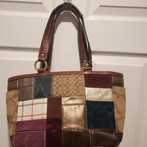 Coach shoulder bag, fall colors
